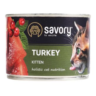 Savory Cat Can Kitten індичка 200g