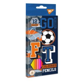 290586 Олівці кольорові YES 12 кол. "Football"