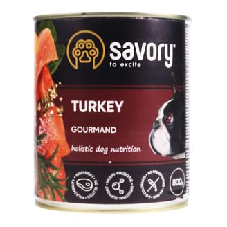 Savory dog gourmand  индейка k 800g