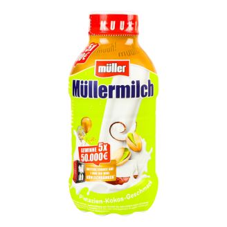 Напій молочний M llermilch "Фісташка-Кокос"1,5%  400г пляшка  ТМ Muller