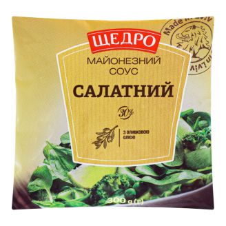 Майонезний соус "Салатний" 30% п/е 300г Щедро