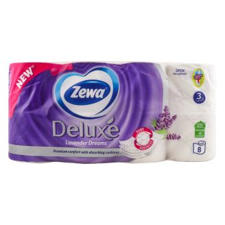 Туалетний папір Zewa Deluxe Лаванда 8шт 3шар