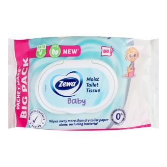 Вологий туалетний папір Zewa Baby 80шт
