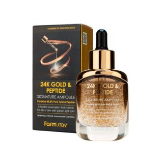 Farmstay Сироватка для обличчя з пептидами та золотом 24k gold&peptide signayure ampule 35 мл