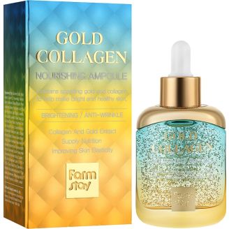 Farm stay Сироватка для обличчя Живильна з золотим колагеном Gold Collagen Nourishing Ampoule