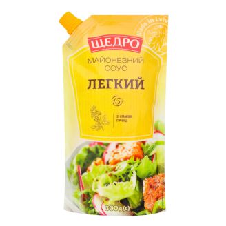 Майонезний соус "Легкий" 15% д/п 300г Щедро