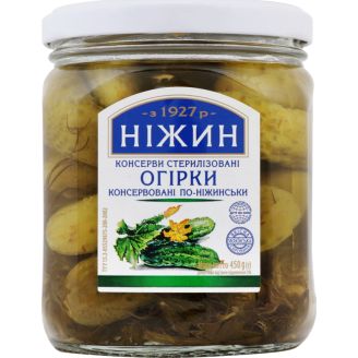 Огірки консервовані По-ніжинськи 450мл твіст Ніжин