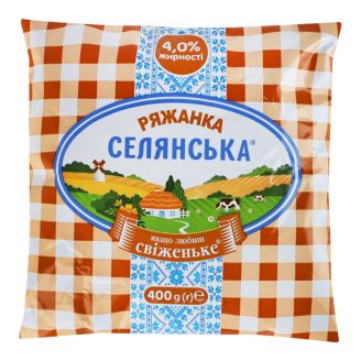 Ряженка Селянська 4% 400г п/е ТМ Люстдорф