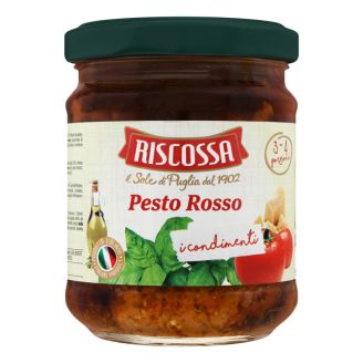 Соус Песто ROSSO (чер.) 180г ТМ Riscossa, Італія