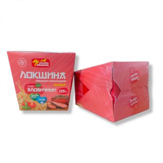 Локшина яєчна швидкого приготування зі смаком м'яса не гостра WOK 125г  Golden Dragon