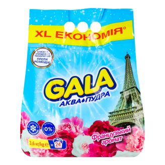 Порошок пральний GALA Авт Аква пудра Французский аромат  3600гр