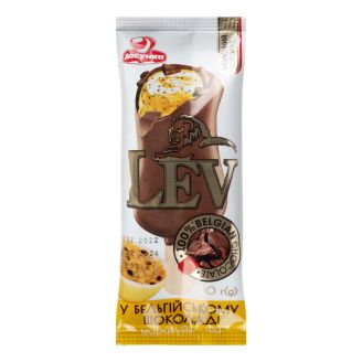 Морозиво «LEV» чіа-маракуйя у молочному шок. ескімо 80г ТМ Ласунка