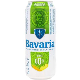 Напій солодовий Bavaria Smalt б/а яблучн.  0.5  з/б