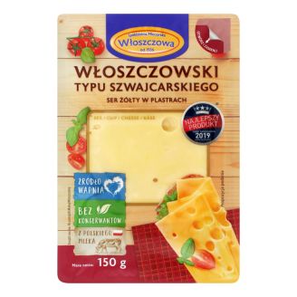 Сир Швейцарський 150г нарізка ТМ Влощова