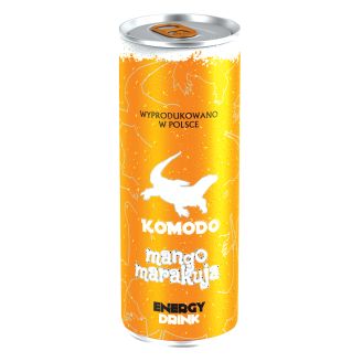 Напій енергетичний ТМ KOMODO Манго та Маракуя ПОЛЬЩА 0,25л з/б