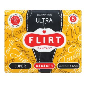 Прокладки Fantasy Flirt Ultra д/крит. днів cotton&care 5кр. 8шт.