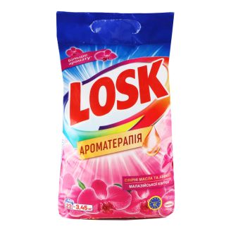 Пральний порошок Losk Automat Арома Ефірні масла та аромат Малазійських квітів 3450г