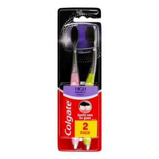 Зубна щітка Colgate High Dens Charcoal м'яка 2шт