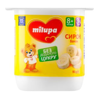 Сирок з біфідобактеріями Milupa банан 3% 90г ст. Данон
