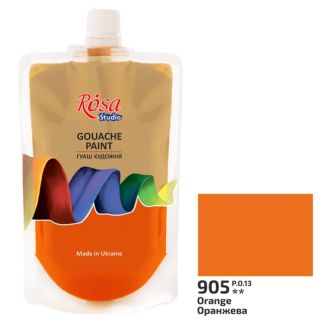 Фарба гуашева, Оранжева, 200мл, ROSA Studio 323200905