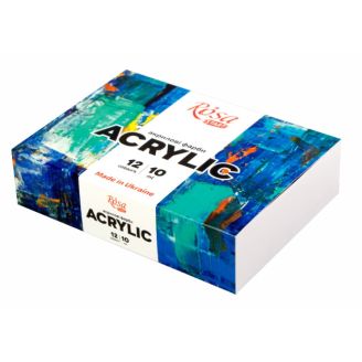 Набір акрилових фарб COLOR 12x10мл, ROSA START 322111003