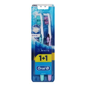 Зубна щітка Oral-B 3D White Відбілювання 40 cередня 1+1