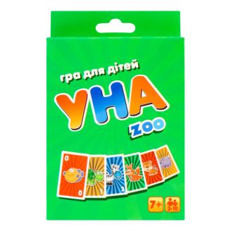 Настільна гра Strateg УНА zoo карткова розважальна українською мовою (7016)