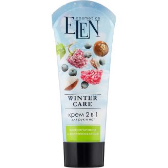 ***ELEN Cosmetics Крем 2в1 для рук та ніг екстраживильний Winter care, 75 мл