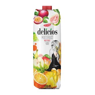 Нектар "Мультифрукт" з м'якоттю та цукром TM Delicios, 1л