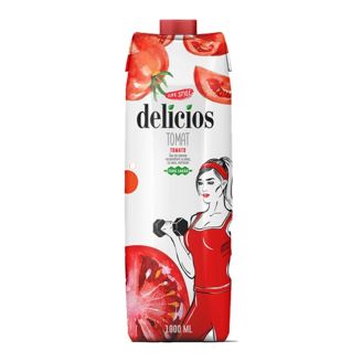 Сік томатний з м'якоттю та сіллю TM Delicios, 1л