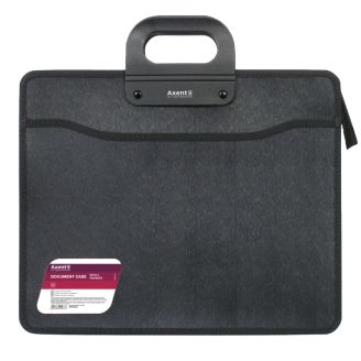 02500 Портфель В4 на блискавці, на 3 відділення, чорний 1603-01-A