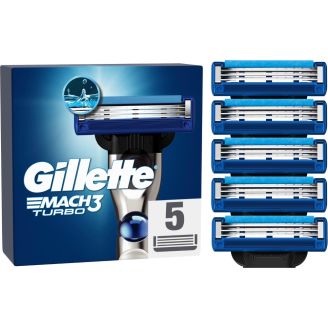 Gillette Картридж чоловічий Mach3 Turbo 3 леза 5 шт