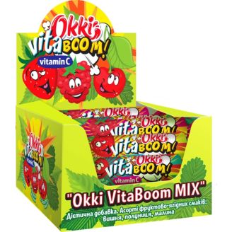 Дієтична добавка VitaBoom MIX асорті фруктово-ягідних смаків 30г Okki