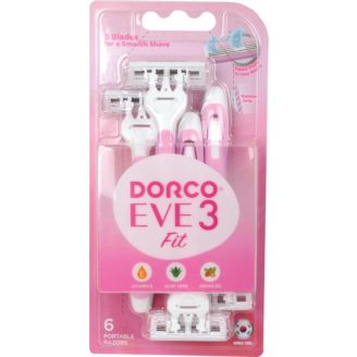 Dorco Бритва EVE3 одноразова для жінок з 3 лезами (6 шт) блістер..