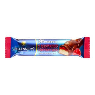 Батончик шоколадний Mousse молочний з мусовою та малиновою начинкою 33г Millennium