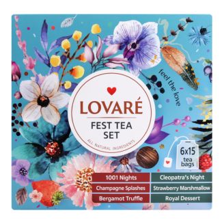 Чай асорті «FEST TEA SET» 90 пакетиків в індивідуальних конвертах LOVARE 158г