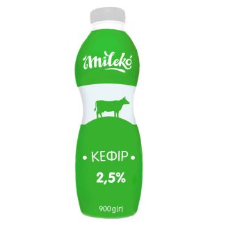 Кефір  2.5% 900г пет ТМ Мілеко