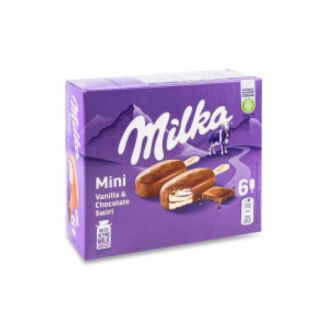 Морозиво "MILKA" міні набір 6шт ескімо 222г ТМ Nestle
