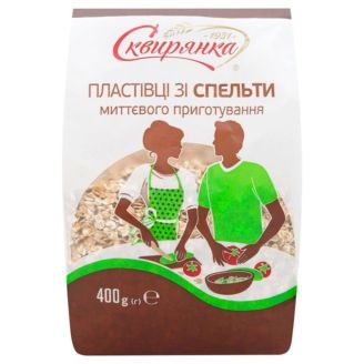 Пластівці пшеничні, зі спельти, що не потребують варіння  400гр Сквирянка