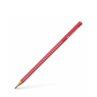 118240 ОЛІВЕЦЬ ЧОРНОГРАФІТНИЙ GRIP SPARKLE CANDY CANE RED TРИГРАННИЙ 32148