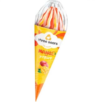 Морозиво "Манго-Йогурт" ріжок 150г ТМ Три Ведмеді