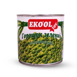 Горошок зелений 400г (з/б) ключ Ekool