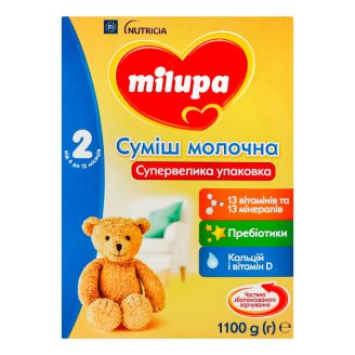 Cуміш молочна суха 1100г Milupa 2