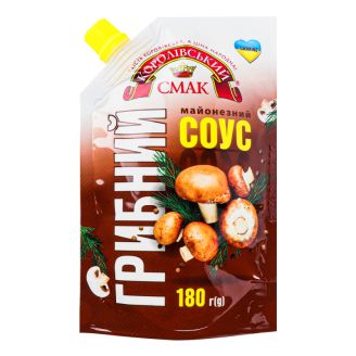 Майонезний соус Грибний д/п 180г ТМ Королівський смак
