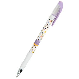 62948 Ручка кулькова Flowers, синя AB1049-39-A