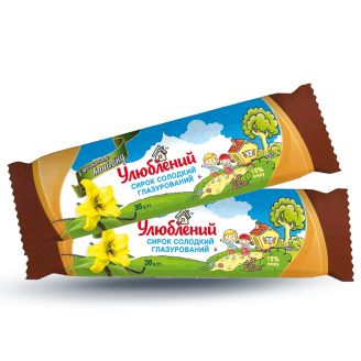 Сирок солодкий глазурований з ваніллю 15% 36г ТМ Улюблений
