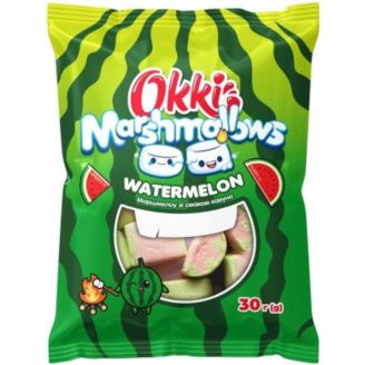 Маршмеллоу WATERMELON зі смаком кавуна 30г Okki