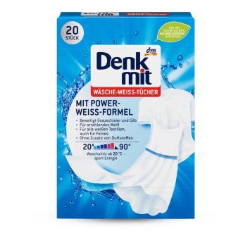 Серветки для прання білих речей Denkmit 20 шт