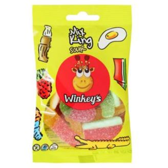 Жувальні цукерки кислі Mix King 100г ТМ "Winkey`s", Іспанія