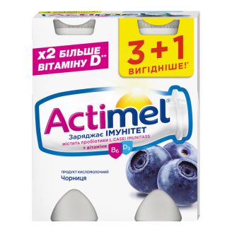 Актимель1,4% 4*100г Чорниця пл. Danone